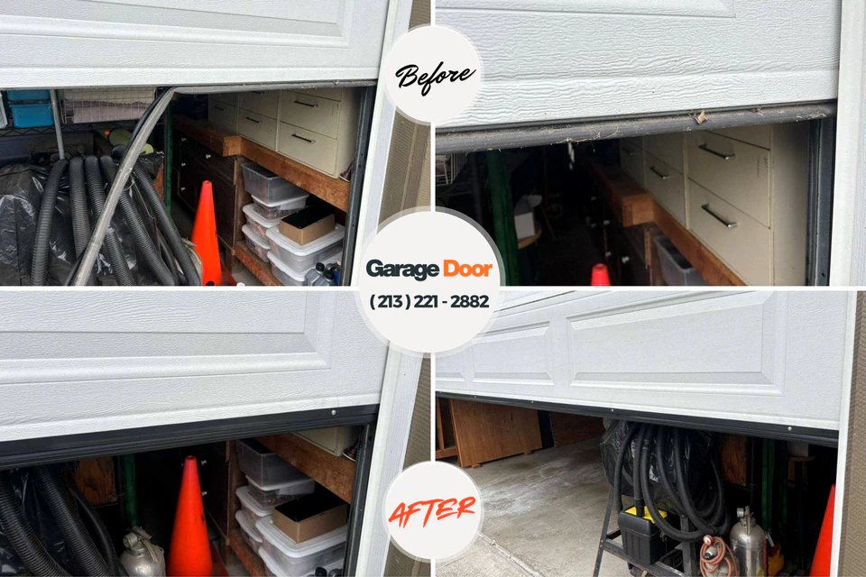 Before and after: garage door repair Kulpmont, PA